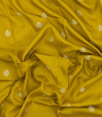 Mustard Woven Blended Viscose Saree With Buttas-BL5695