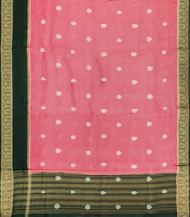 Peach Woven Blended Viscose Saree With Buttas-BL5698