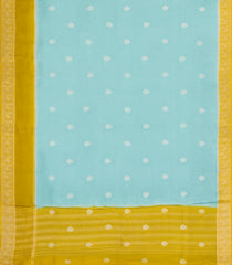 Turquoise Woven Blended Viscose Saree With Buttas-BL5678