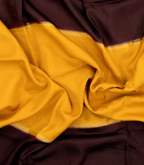 Yellow Woven Blended Viscose Saree With Zari Checks-BL5685