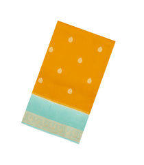 Mustard Woven Blended Viscose Saree With Buttas-BL5692