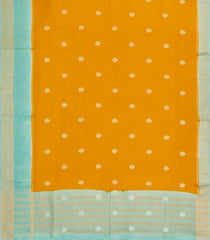 Mustard Woven Blended Viscose Saree With Buttas-BL5692