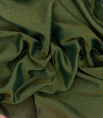 Dark Green Woven Blended Viscose Saree With Buttas-BL5686