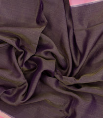 Dark Purple Woven Blended Viscose Saree With Contrast Border-BL5700