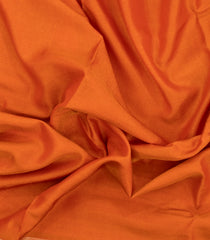 Orange Woven Blended Viscose Saree With Contrast Border-BL5701
