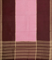 Baby Pink Woven Blended Viscose Saree With Zari Checks-BL5703