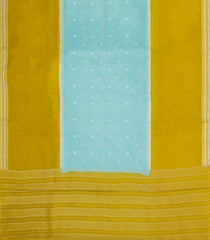 Turquoise Woven Blended Viscose Saree With Zari Buttas-BL5681
