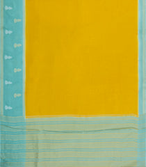 Mustard Woven Blended Viscose Saree With Contrast Border-BL5704