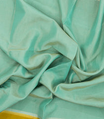 Aquamarine Woven Blended Viscose Saree With Contrast Border-BL5687