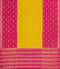Mustard Woven Blended Viscose Saree With Contrast Border-BL5688