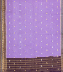 Lavender Woven Blended Viscose Saree With Zari Stripes-BL5706