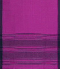 Hot Pink Woven Linen Saree With Contrast Border-LI0711