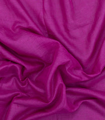 Hot Pink Woven Linen Saree With Contrast Border-LI0711