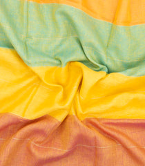 Multi Color Woven Linen Saree With Stripes-LI0723