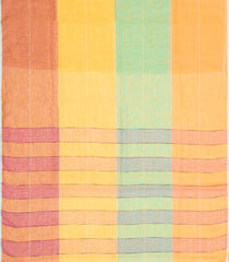 Multi Color Woven Linen Saree With Stripes-LI0724