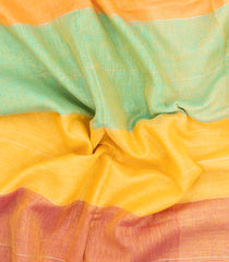 Multi Color Woven Linen Saree With Stripes-LI0724