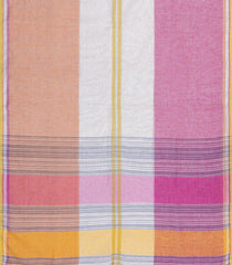 Multi Color Woven Linen Saree With Stripes-LI0725