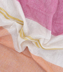 Multi Color Woven Linen Saree With Stripes-LI0725