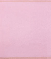 Baby Pink Handloom Linen Saree With Printed Floral Motifs-LI0706