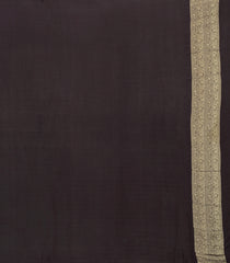Black Woven Mysore Silk Saree With Floral Vine Motifs-MS3566