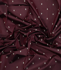 Dark Brown Woven Silk Saree With Buttas-EC2561