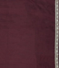 Dark Brown Woven Silk Saree With Buttas-EC2561