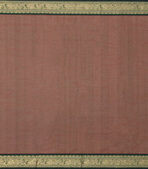 Dark Olive Handloom Silk Cotton Saree With Checks & Buttas-SC4252
