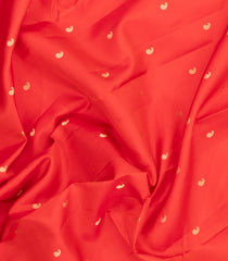 Red Woven Pure Silk Saree With Buttas & Temple Border-EC2626