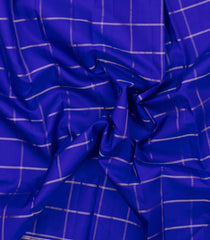 Blue Woven Pure Silk Saree With Zari Checks-EC2612