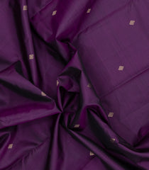 Purple Handloom Kanchipuram Silk Saree With Bomkai Motifs-KA15761