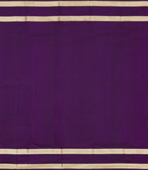 Dark Purple Woven Pure Silk Saree With Zari Buttas-EC2574