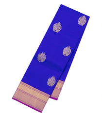Purple Woven Pure Silk Saree With Zari Buttas & Contrast Border-EC2622