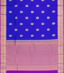 Purple Woven Pure Silk Saree With Zari Buttas & Contrast Border-EC2622
