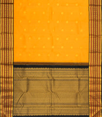Mango Yellow Handloom Korvai Kanchipuram Silk Saree With Annam Buttas-KA15848
