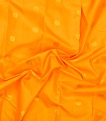 Mango Yellow Handloom Korvai Kanchipuram Silk Saree With Annam Buttas-KA15848