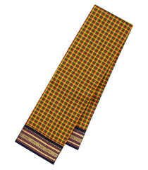 Multi Colour Handloom Korvai Kanchipuram Silk Saree With Checks-KA15848