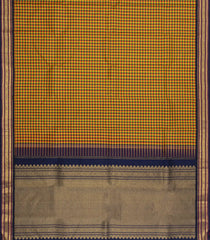 Multi Colour Handloom Korvai Kanchipuram Silk Saree With Checks-KA15848