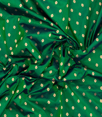 Green Paithani Silk Saree With Meena Butta & Contrast Pallu-PA1140