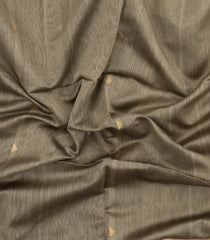 Grey Handloom Maheswari Silk Cotton Saree With Triangle Buttas-SC4916