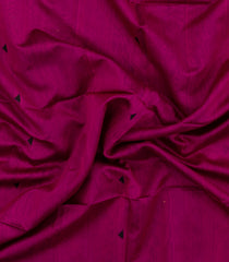 Pink Handloom Maheswari Silk Cotton Saree With Triangle Buttas-SC4919