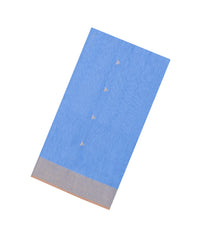 Light Blue Handloom Maheswari Silk Cotton Saree With Triangle Buttas-SC4920