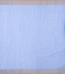 Light Blue Handloom Maheswari Silk Cotton Saree With Triangle Buttas-SC4920