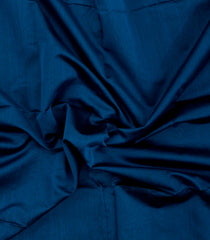 Dark Blue Handloom Maheswari Silk Cotton Saree With Zari Border-SC4930