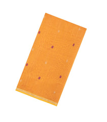 Yellow Handloom Maheswari Silk Cotton Saree With Floral Buttas-SC4937