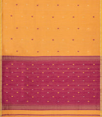 Yellow Handloom Maheswari Silk Cotton Saree With Floral Buttas-SC4937