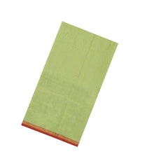 Cardamom Green Handloom Maheswari Silk Cotton Saree With Zari Stripes-SC4915