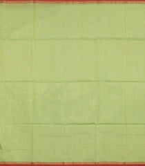 Cardamom Green Handloom Maheswari Silk Cotton Saree With Zari Stripes-SC4915