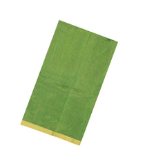 Light Green Handloom Maheswari Silk Cotton Saree With Zari Stripes-SC4905