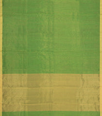Light Green Handloom Maheswari Silk Cotton Saree With Zari Stripes-SC4905