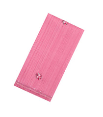 BubbleGum Pink Woven Art Dupion Saree With Embroidered Floral Motifs-BL6148